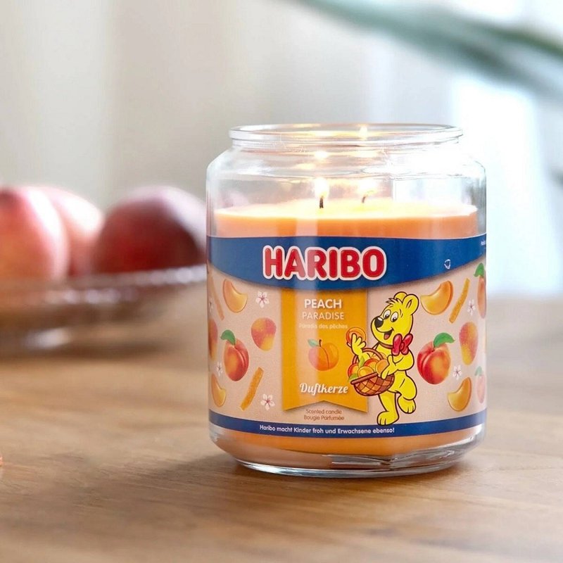 HARIBO CANDLE 香氛蠟燭 - 蜜桃天堂 - 香氛蠟燭/燭台 - 玻璃 粉紅色
