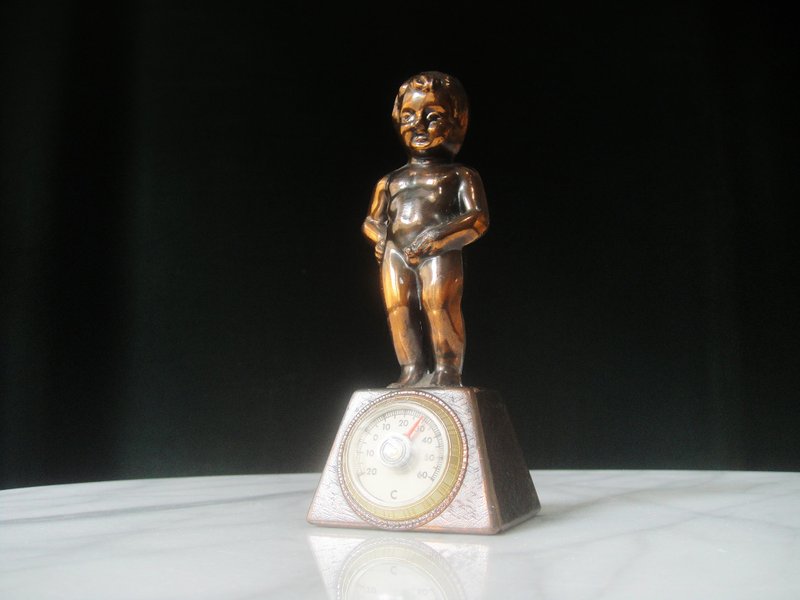 【老時光 OLD-TIME】早期二手比利時銅製尿童擺飾品 - 擺飾/家飾品 - 其他材質 多色