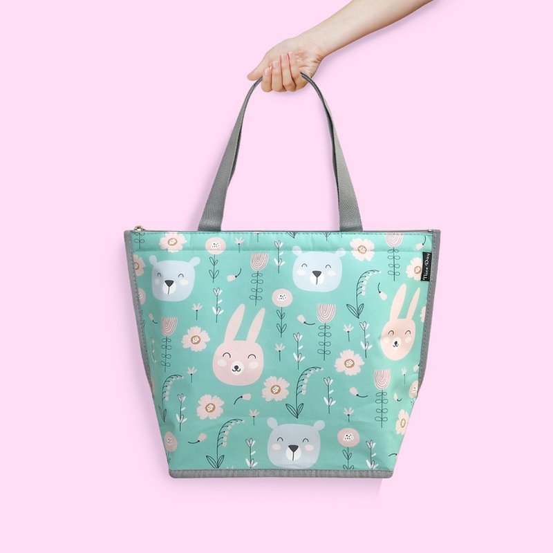 Sunny Bag x Nice Day保冷/溫袋-春天(淺藍綠) - 手提包/手提袋 - 其他材質 綠色