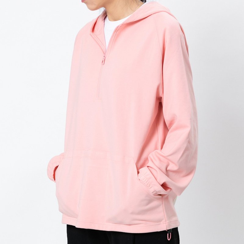 (絕版特惠)寬松多口袋長袖連帽套頭衛衣hoodie - 帽T/大學T - 棉．麻 