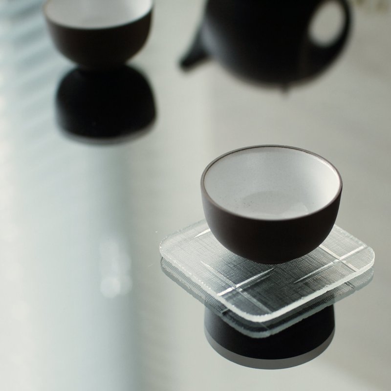 Frameless glass coasters-for tea cups - Coasters - Other Materials Multicolor