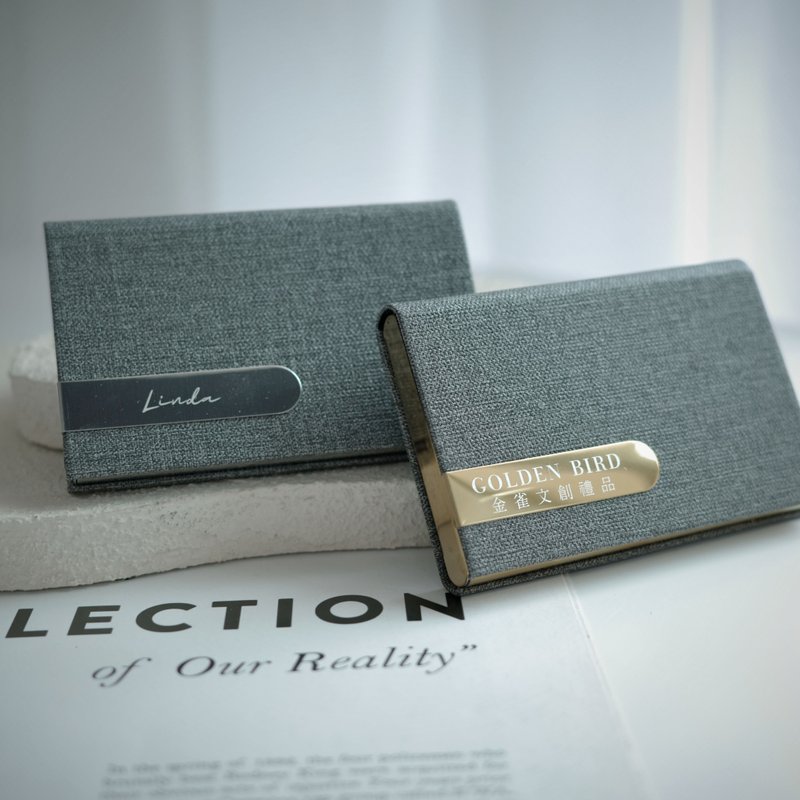 Fast shipping, customized business card box, free engraving, gift box, business card box, textured Stainless Steel - อื่นๆ - สแตนเลส 