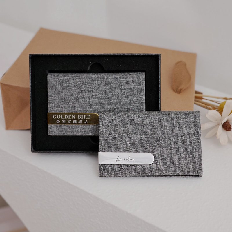 Christmas Gift, Customizable Business Card Holder, Free Engraving, Gift Box Included, Premium Stainless Steel - Other - Stainless Steel 