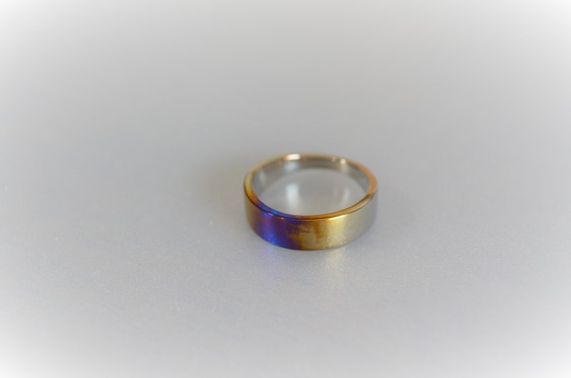 titanium ring・blue right・チタンリング・青い光２・A・12.5号 - 戒指 - 其他金屬 多色