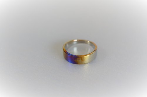 nekohei titanium ring・blue right・チタンリング・青い光２・A・12.5号
