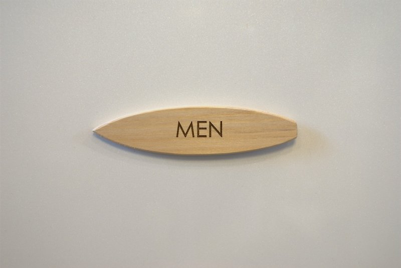 Surfboard plate for men only - Wall Décor - Wood Brown