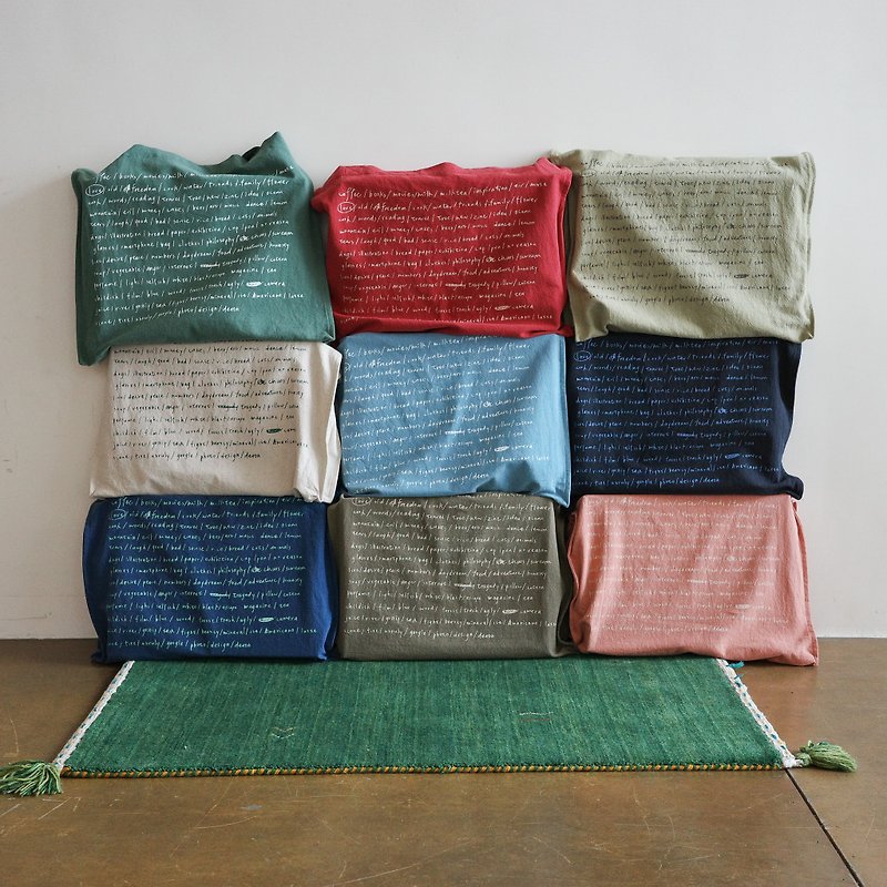 Indispensable thing life list nine-color shopping bag - Messenger Bags & Sling Bags - Cotton & Hemp Multicolor