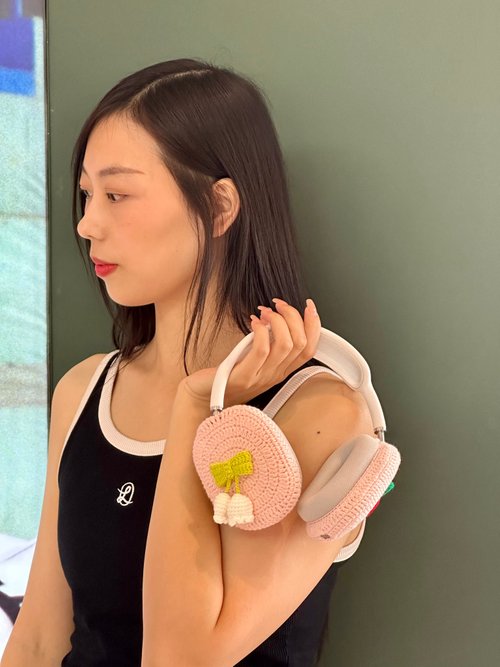 Pawpawcrochet 手工鉤織鈴蘭花AirPod Max保護套原創設計索尼 XM5 頭戴式耳