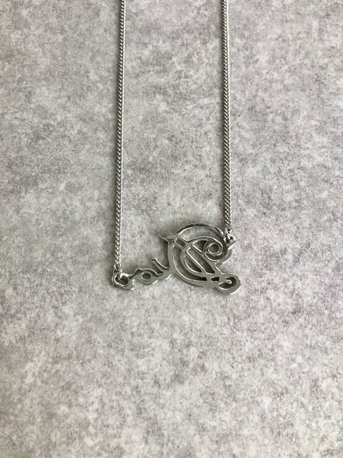 Dior ネックレス Authentic Christian Dior Necklace logo Vintage Metallic