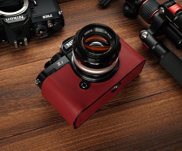Nikon Zf用ハンドグリップ付きレザーカメラケース - ショップ