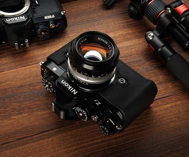 Nikon Zf用ハンドグリップ付きレザーカメラケース - ショップ