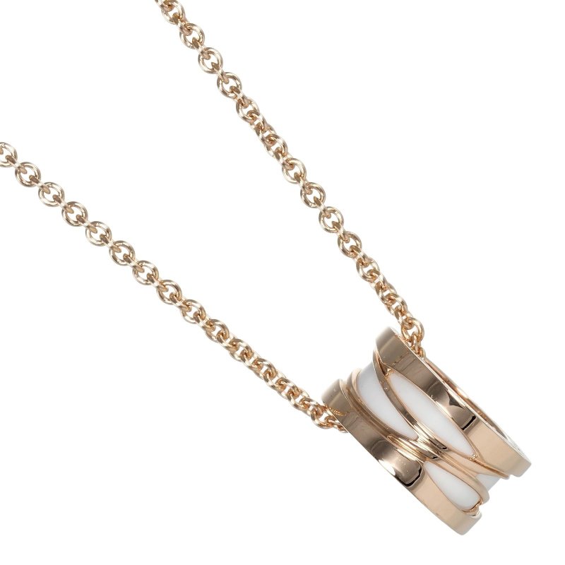 【日本直送】ブルガリ BVLGARI B.ZERO1 デザイン レジェンド ネックレス ビーゼロワン K18PG ピンクゴールド セラミック【中古】 - 項鍊 - 貴金屬 金色
