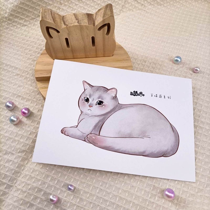 ME183-05_我紙在乎你百喵萌明信片_postcard - 卡片/明信片 - 紙 多色