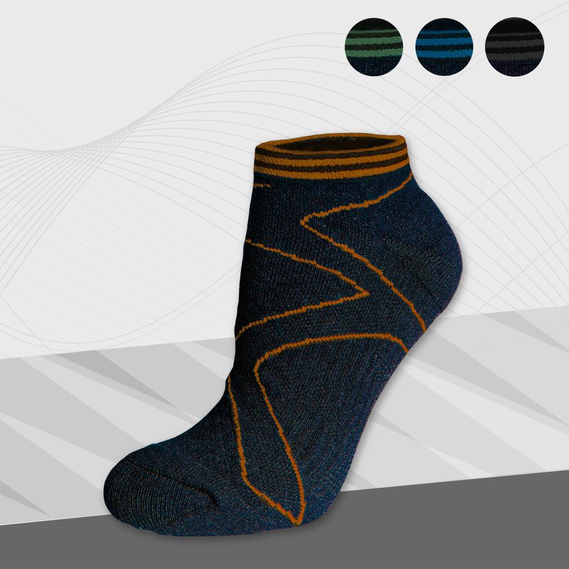 Antibacterial and deodorizing light compression boat socks (black) | 4 colors - Socks - Cotton & Hemp Multicolor