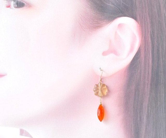 14kgf カーネリアンカービング♡ 14kgf カーネリアンカービング♡