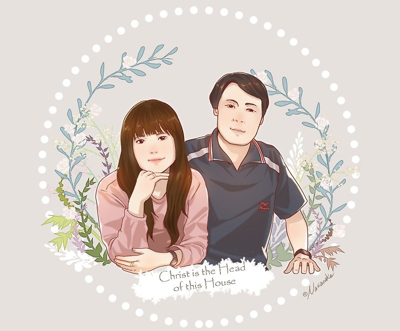 Custom Portrait | Family and Pet Portrait | Couple Gift - Customized Portraits - Other Materials 