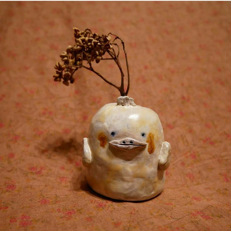 胖丁國王陶鈴 小花插 - 花瓶/花器 - 陶 