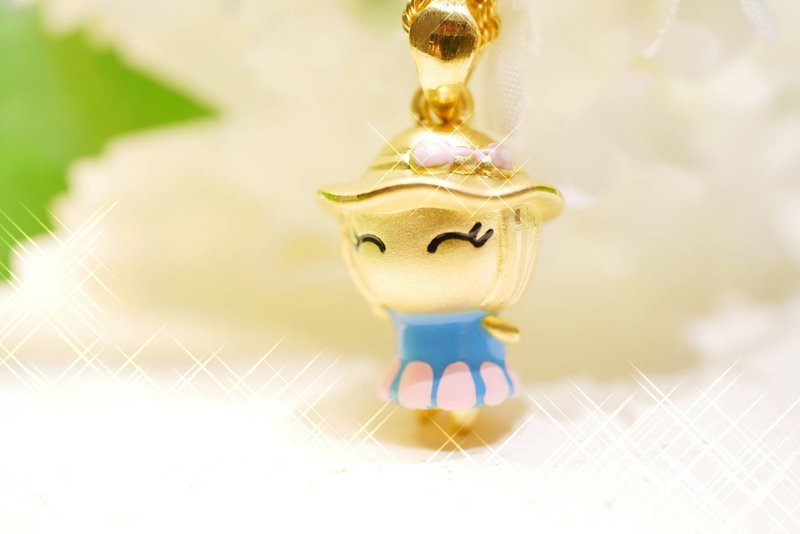 夏日少女-墜子 - 項鍊 - 24k 金 