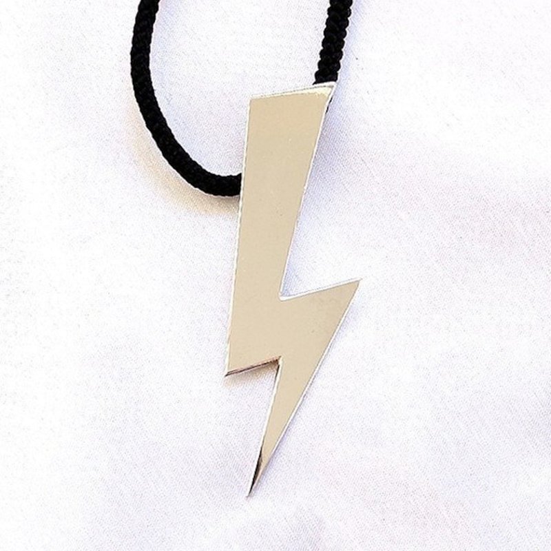 Necklace [Lightning necklace] 80cm long necklace silk string by GRYPHON - Necklaces - Sterling Silver Silver