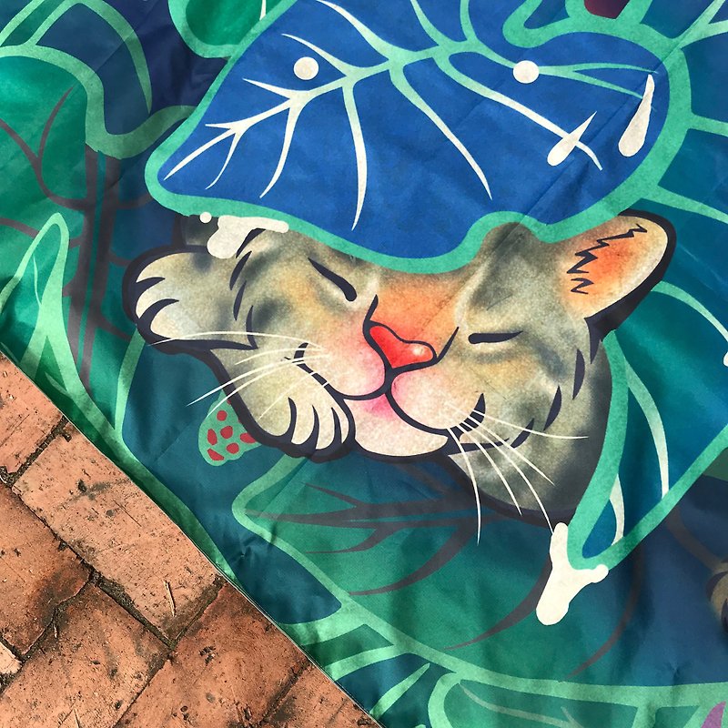 [Nap] Stone tiger picnic mat / MIT lightweight waterproof picnic mat - ชุดเดินป่า - เส้นใยสังเคราะห์ สีเขียว