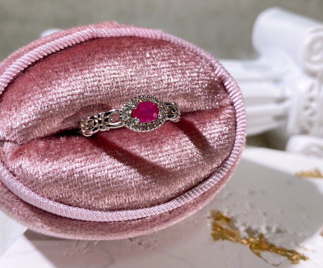 ヨーロッパとアメリカのライトジュエリーナチュラルピンクルビー038