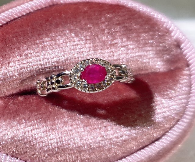 ヨーロッパとアメリカのライトジュエリーナチュラルピンクルビー038