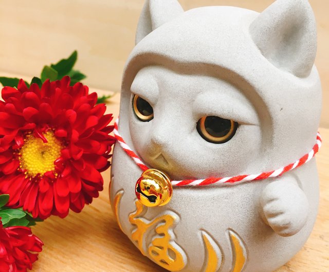 ど根性招き猫 ねこ乗せ大ふくろう ar21065 幸福平安祈願 招き猫 招福 福郎