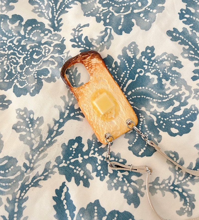 ดินเหนียว เคส/ซองมือถือ สีนำ้ตาล - butter toast  smartphone case