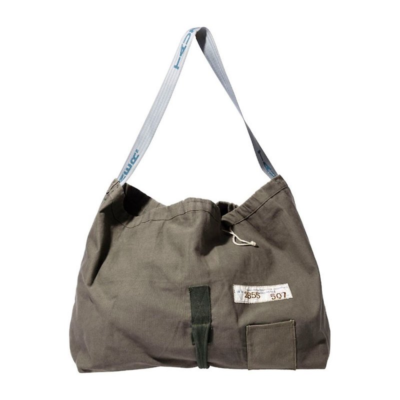 VINTAGE FABRIC SHOULDER BAG Vintage Brushed Shoulder Bag - Messenger Bags & Sling Bags - Eco-Friendly Materials Khaki