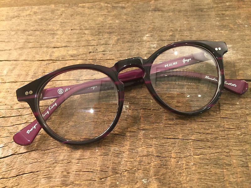 Absolute Vintage - Gage Street Round Frame Box Glasses - Purple Purple - Glasses & Frames - Plastic 