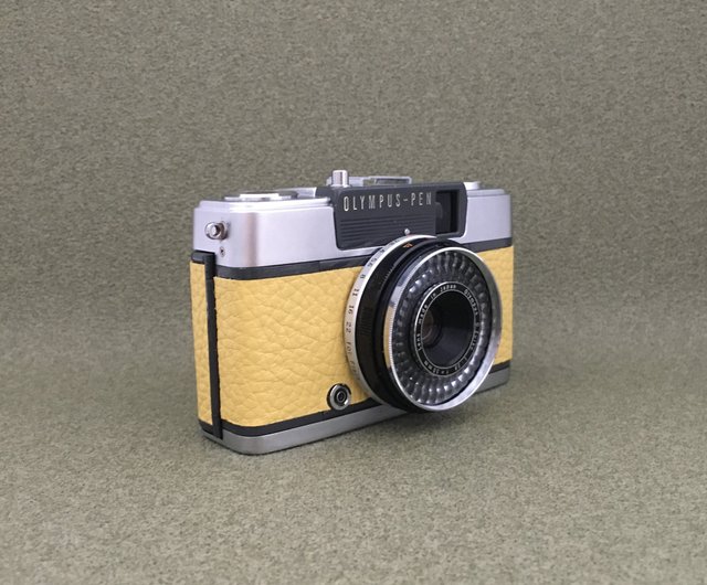 Olympus PEN EES-2 with lemon yellow color shrink genuine leather 