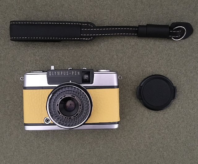 Olympus PEN EES-2 with lemon yellow color shrink genuine leather 