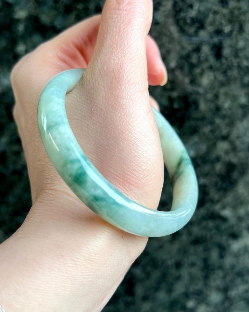 氷種 天然ジェダイト ミャンマー 翡翠ブレスレット ・ろう氷種