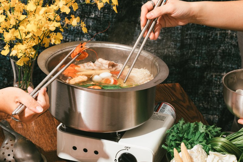 [The first choice for soup, hot pot and camping] Pure titanium large soup pot Yuanbao pot 4500ml/camping pot - กระทะ - โลหะ สีเงิน