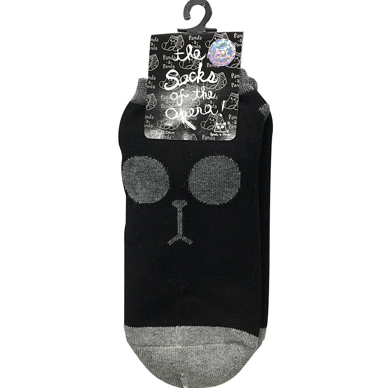 Little gram cat / socks / black - ถุงเท้า - ผ้าฝ้าย/ผ้าลินิน สีดำ