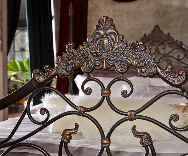 ダブルベッドフレーム】ロマンスシリーズ - ロマン/アイアンベッド