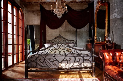 ダブルベッドフレーム】ロマンスシリーズ - ロマン/アイアンベッド