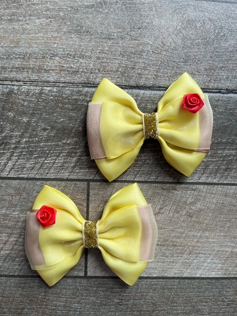 2pcs Bow clips Princess collection Belle - 髮圈/髮夾 - 其他材質 