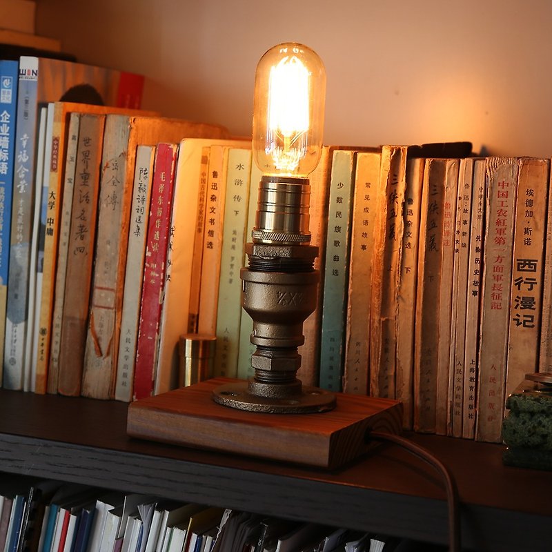 新品工業風格創意台燈 愛迪生裝飾小台燈 - 燈具/燈飾 - 其他金屬 咖啡色