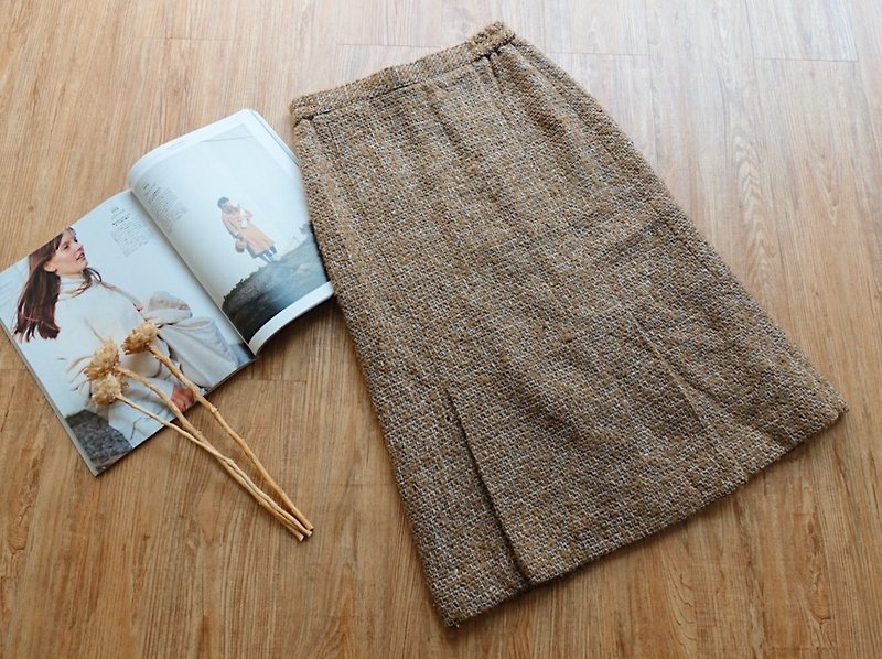 Vintage under / winter wool skirt no.91 - Skirts - Other Materials Multicolor