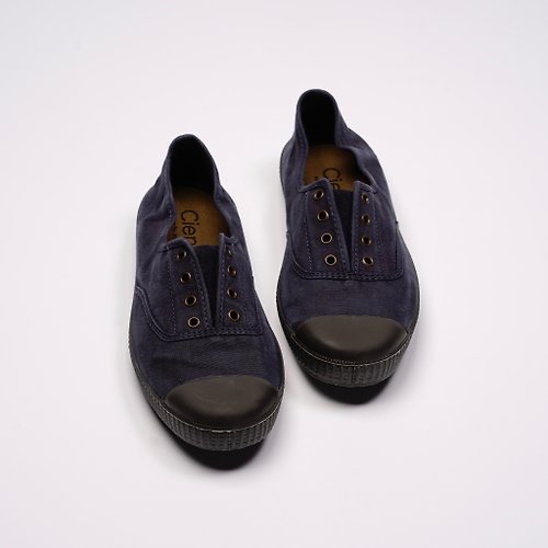 CIENTA 西班牙帆布鞋 西班牙帆布鞋 CIENTA U70777 77 暗藍色 黑底 洗舊布料 大人