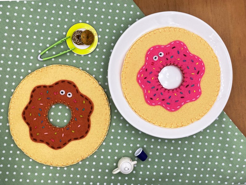 Styling coasters/non-woven coasters/donut coasters/placemats/insulation mats - Coasters - Other Materials 