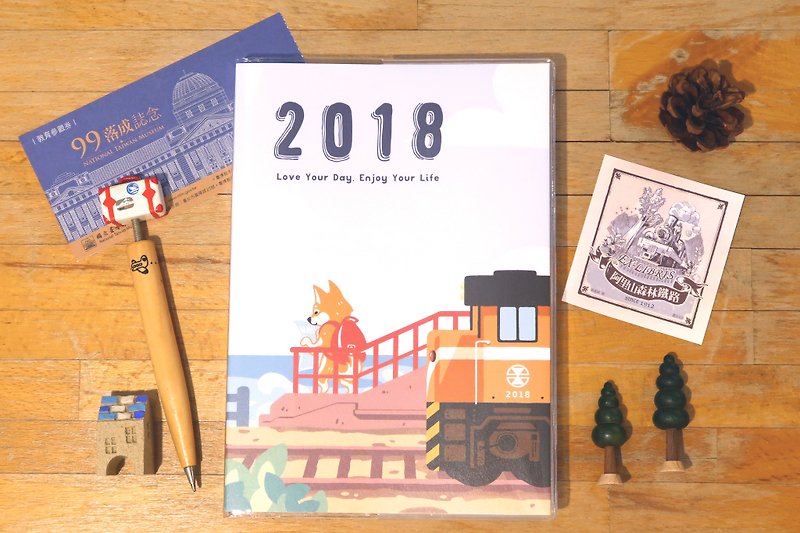 Di Mengqi 2018 found the new lunar calendar - the coast railway - Notebooks & Journals - Paper Multicolor
