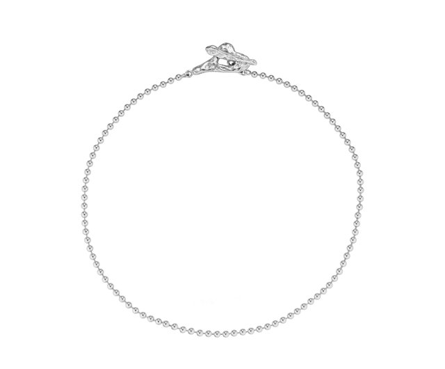 LAYOVV☆[Silver925] Silver ball chocker necklace 925 Sterling Silver) Heart toggle silver ball choker