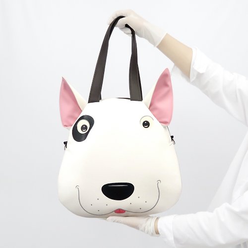 pipo89-dogs-cats Bull terrier shoulder bag, laptop bag, large bag for animal lovers.