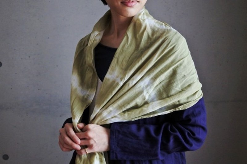 よもぎの草木染めストール - その他 - コットン・麻 グリーン