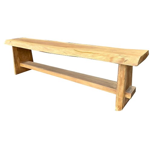 吉迪市 JatiLiving 【吉迪市100%原木家具】SN016 原木長板凳 餐椅 椅凳 椅子 板凳