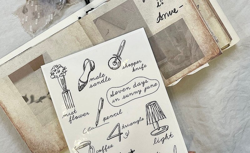 Object Drawing Clear Stickers - 貼紙 - 其他材質 白色