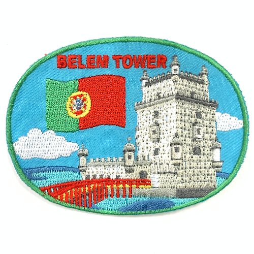 A-ONE 葡萄牙 里斯本 貝倫塔 刺繡貼布 電繡貼 背膠補丁 外套電繡刺繡徽