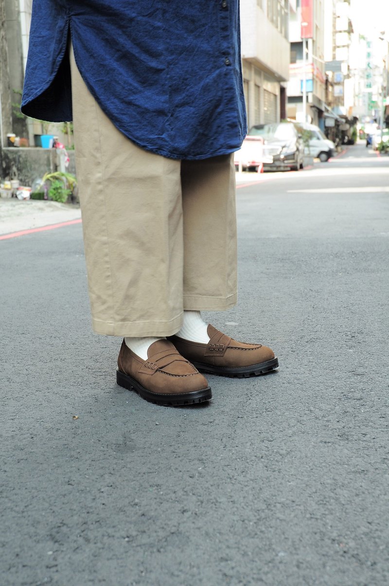 Loafers Shoes (Coffee) - Women's Oxford Shoes - Genuine Leather Brown